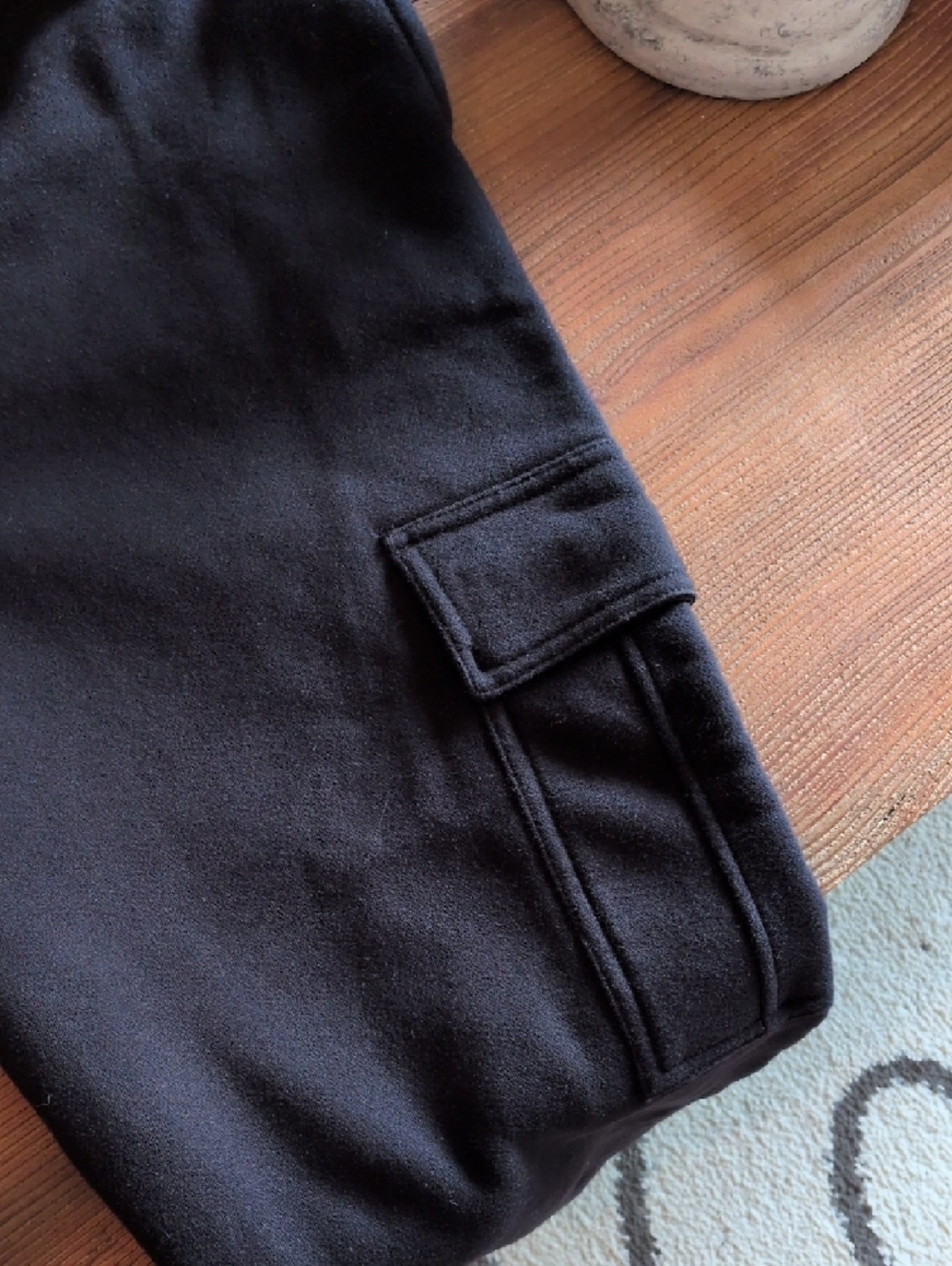 Tuff Athletics Black Cargo Sweatshorts - Picture 3 of 5
